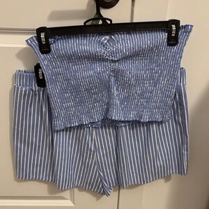 Blue Striped Women's Set